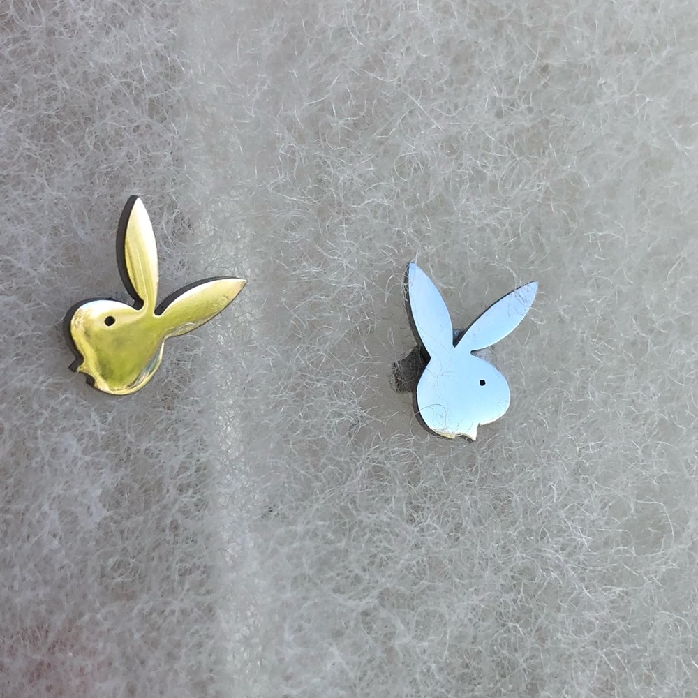 Playboy silver earrings